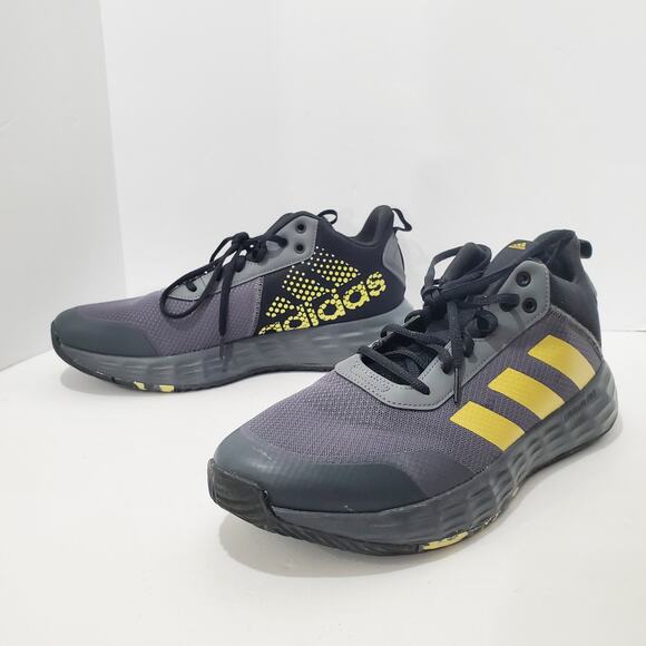 Men's Adidas Own The Game 2.0 Shoes Size 12 Grey Five Matte Gold GW5483 - Picture 1 of 9
